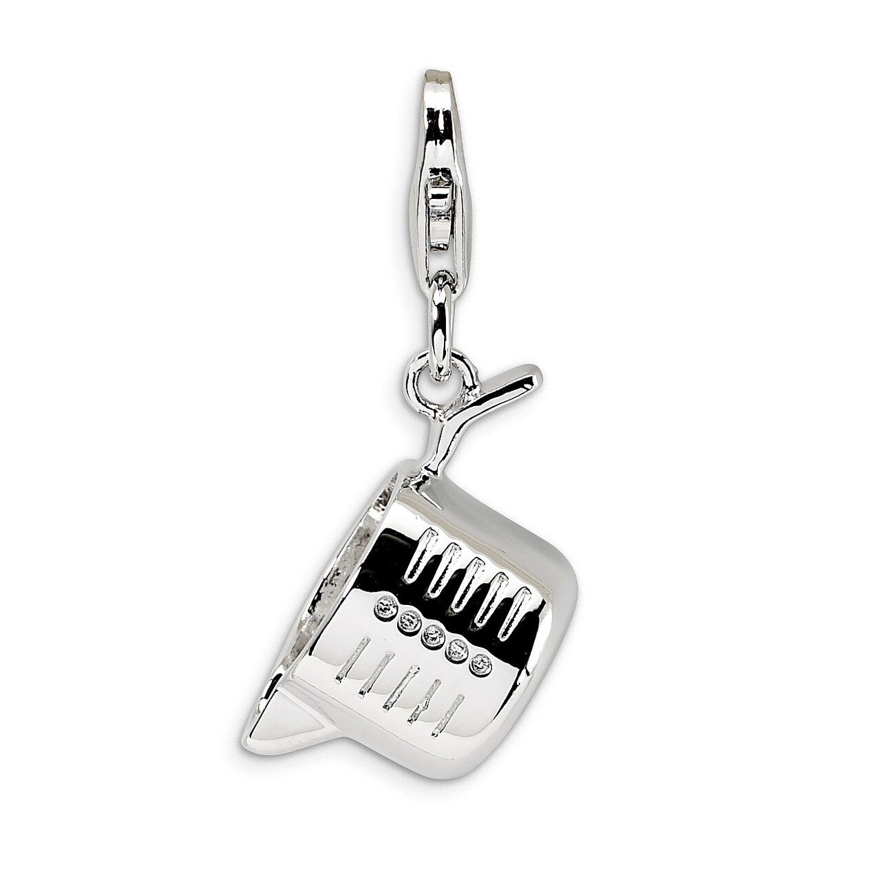 Polished Measuring Cup Charm Sterling Silver QCC278 by Amore La Vita, MPN: QCC278, 883957332352