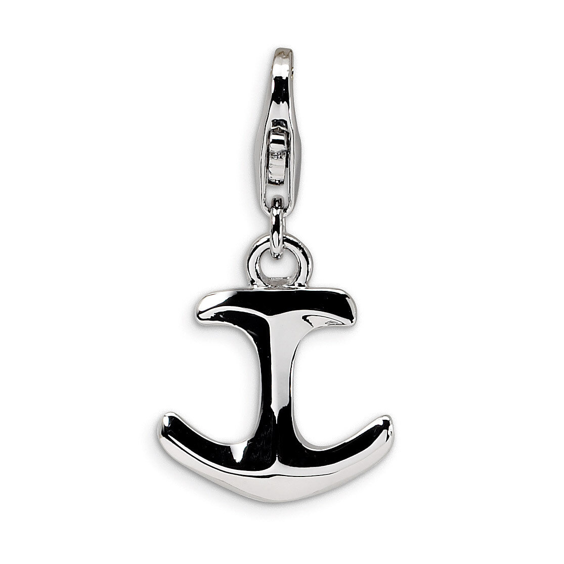 3-D Polished Anchor Charm Sterling Silver QCC431 by Amore La Vita, MPN: QCC431, 883957333885