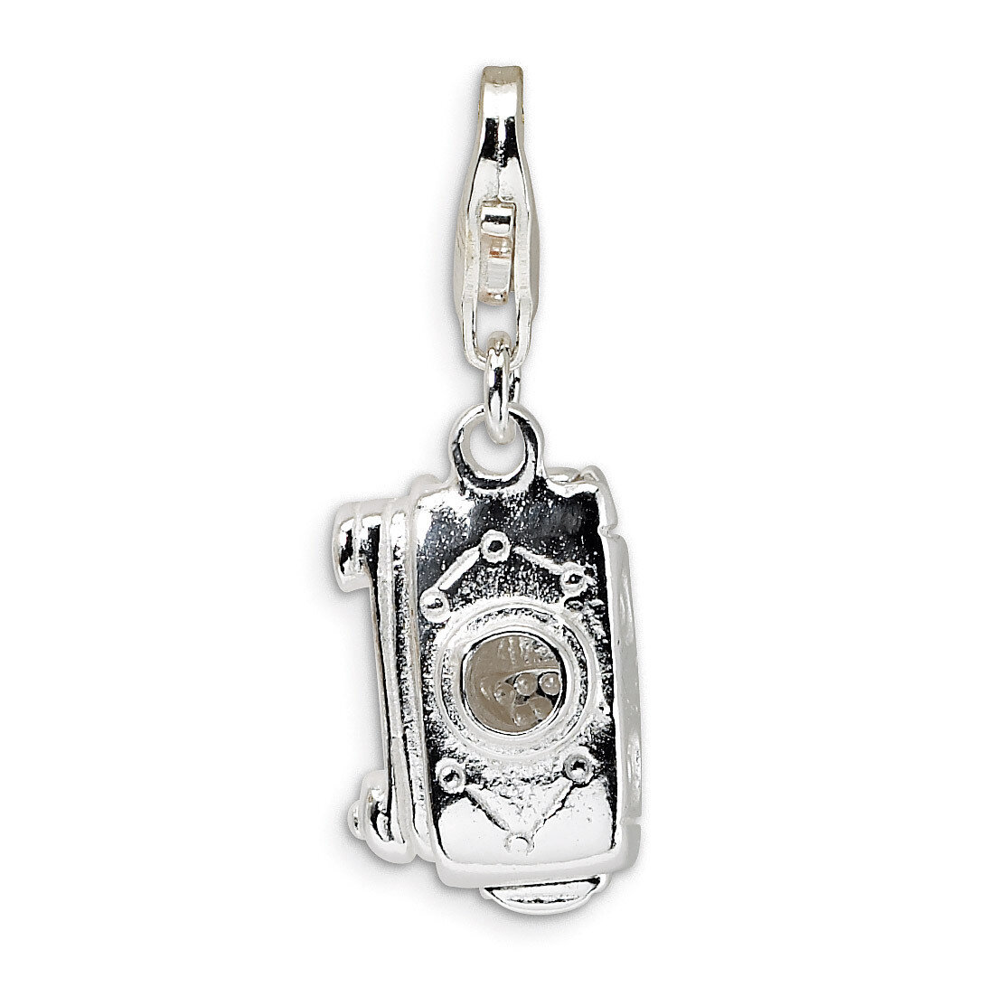 3-D Polished Movable Camera Charm Sterling Silver QCC435 by Amore La Vita, MPN: QCC435, 883957333922