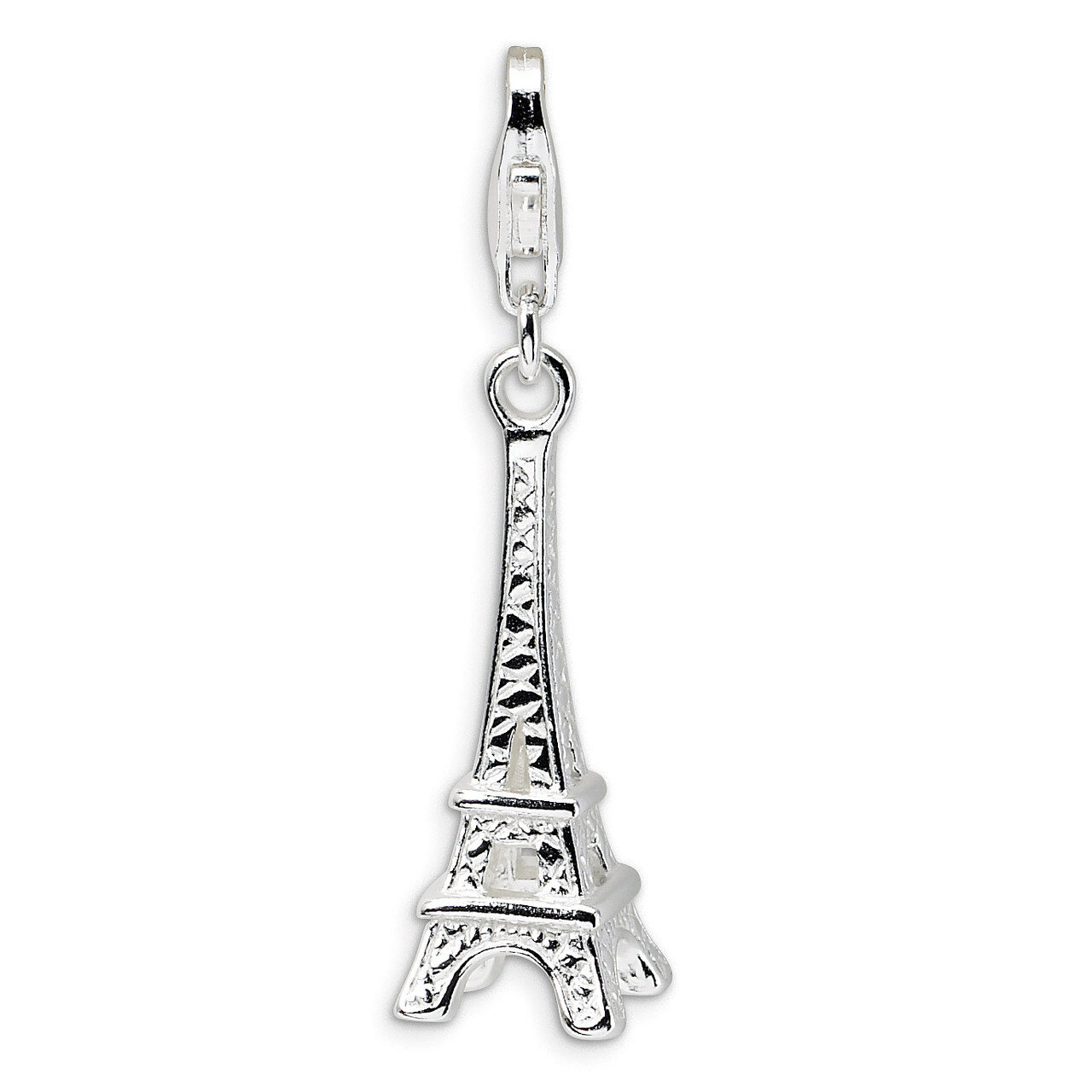 Polished Eiffel Tower Charm Sterling Silver QCC449