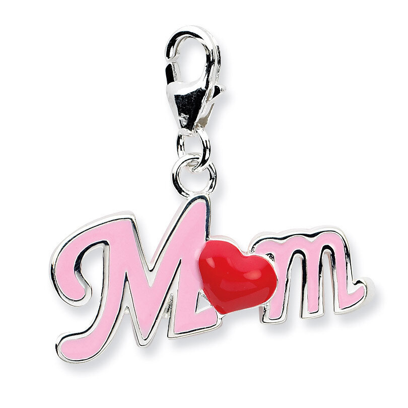 3-D Enameled MomCharm Sterling Silver QCC563 by Amore La Vita, MPN: QCC563, 883957335063