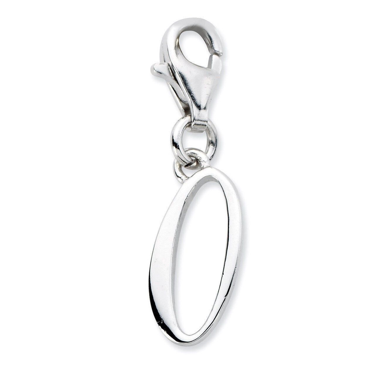Number 0 Charm Sterling Silver QCC626N0