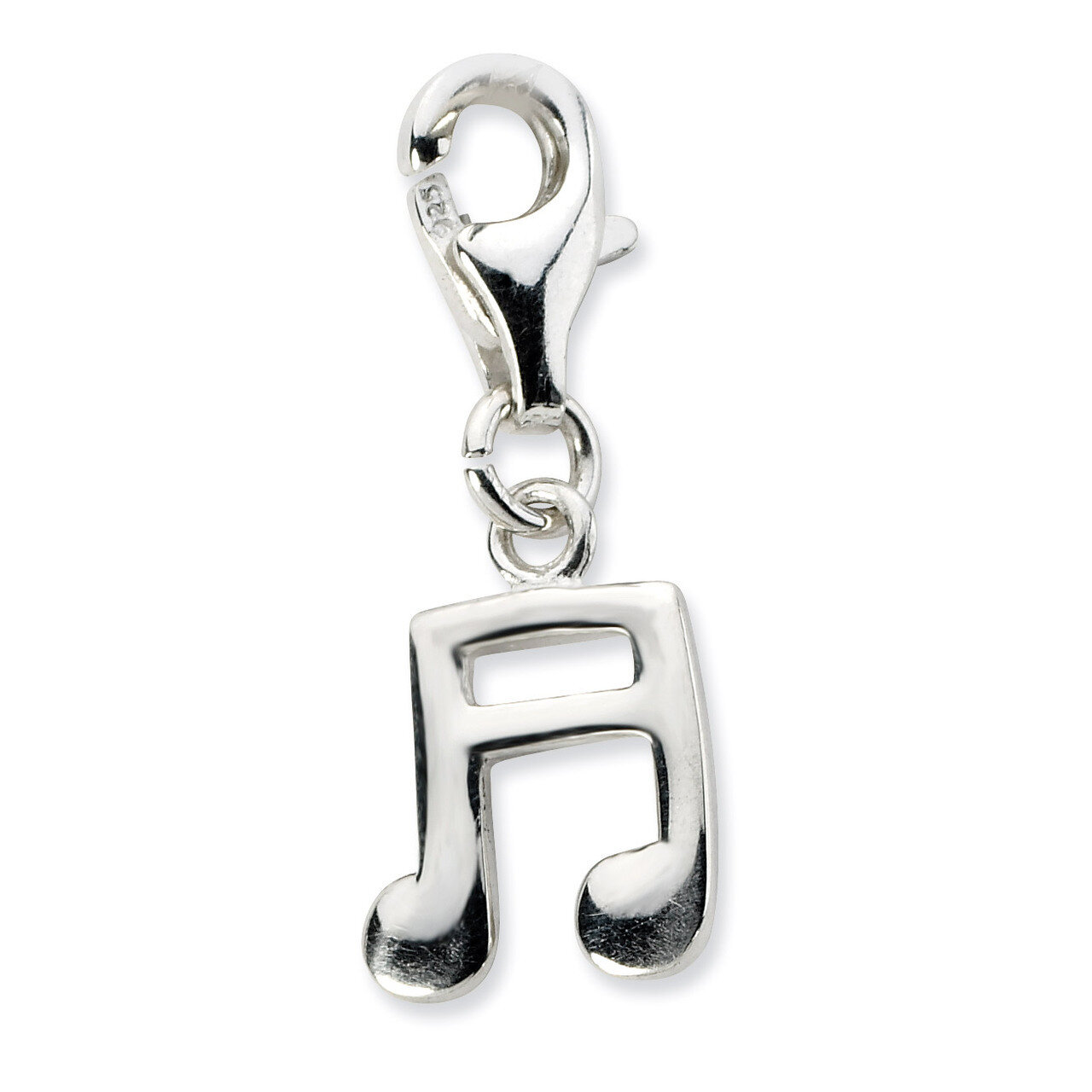 Polished Beamed Sixteenth Note Charm Sterling Silver QCC654 by Amore La Vita, MPN: QCC654, 88677407…