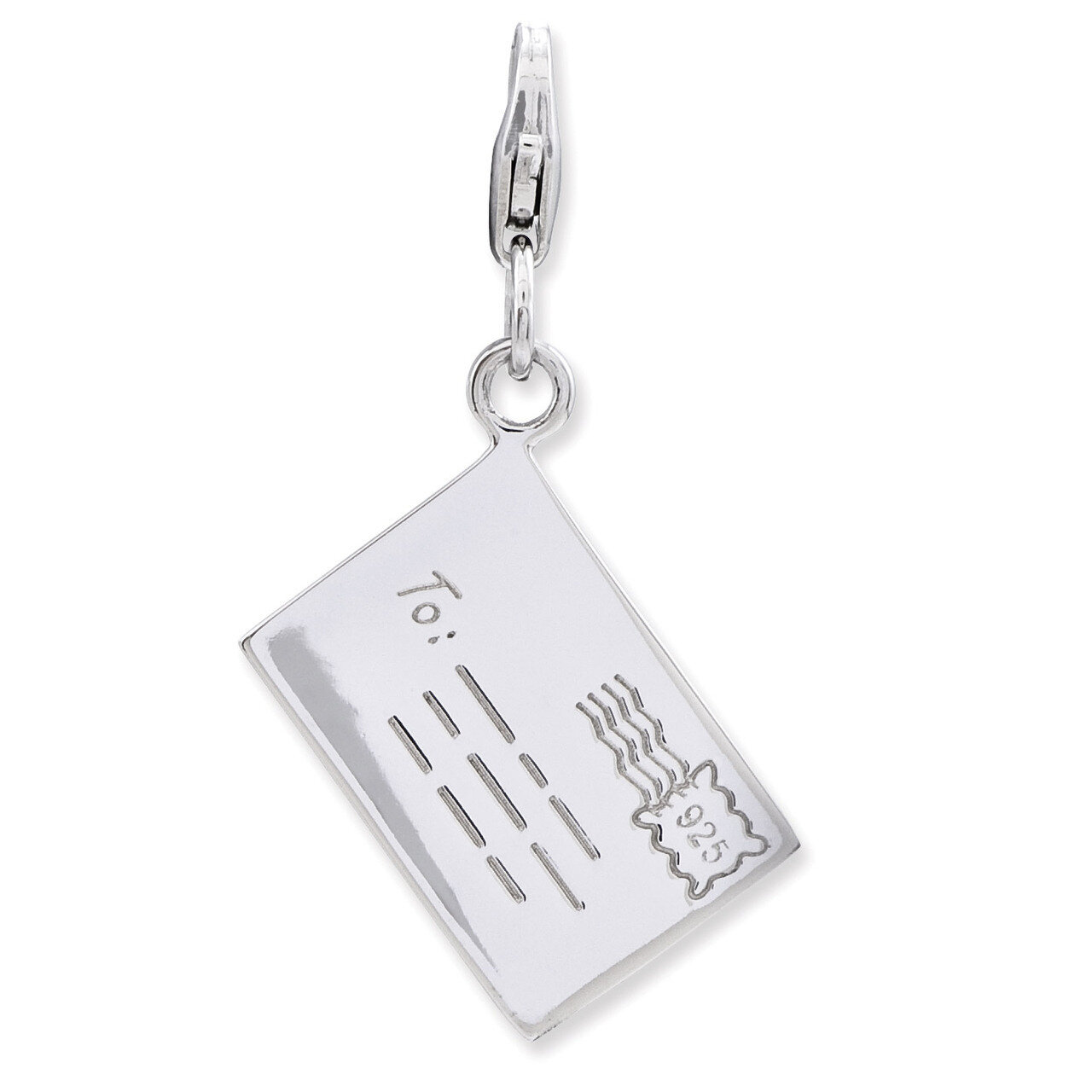 3-D Letter Charm Sterling Silver QCC813 by Amore La Vita, MPN: QCC813, 886774235448