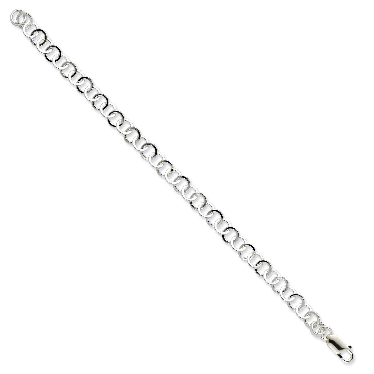7.5 Inch Fancy Link Bracelet Sterling Silver QH211-7.5