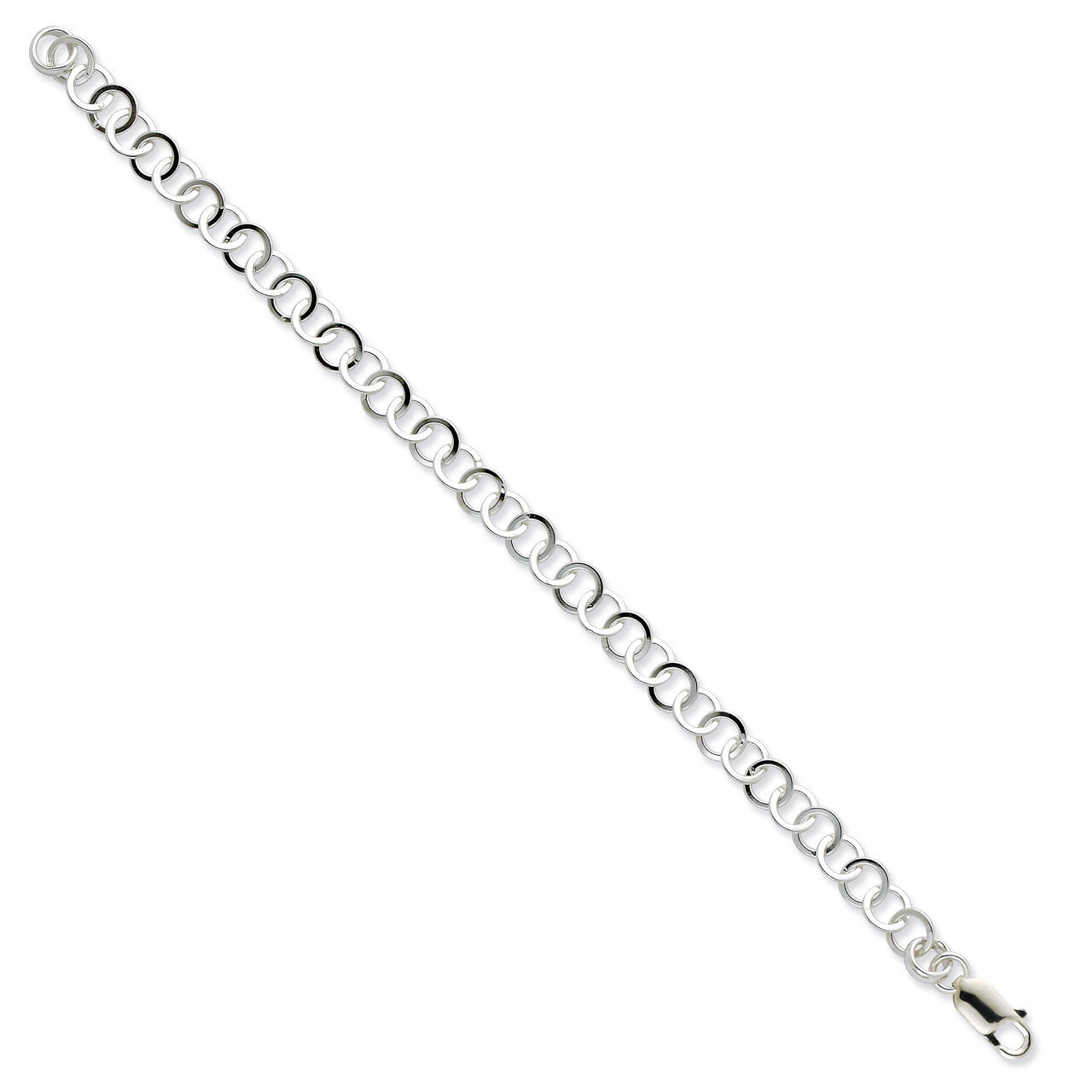 8.5 Inch Fancy Link Bracelet Sterling Silver Rhodium Plated QH211R-8.5 by Amore La Vita, MPN: QH211…