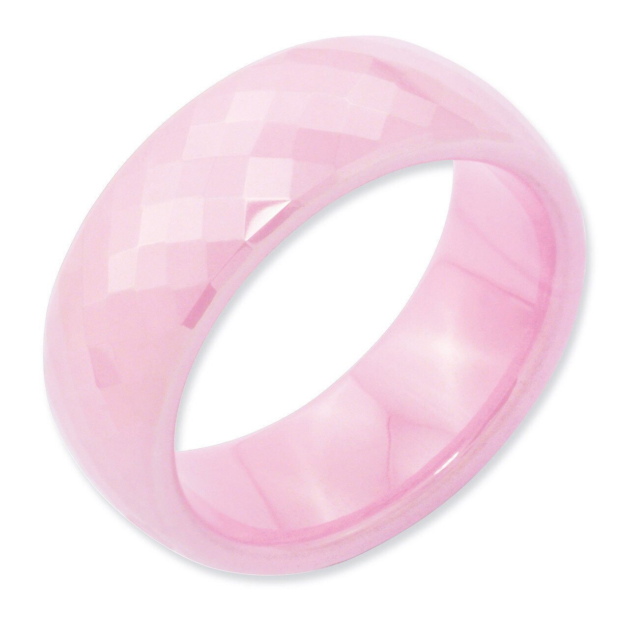 Pink Faceted 7.5mm Polished Band - Ceramic CER30 by Chisel, MPN: CER30, 883957223469