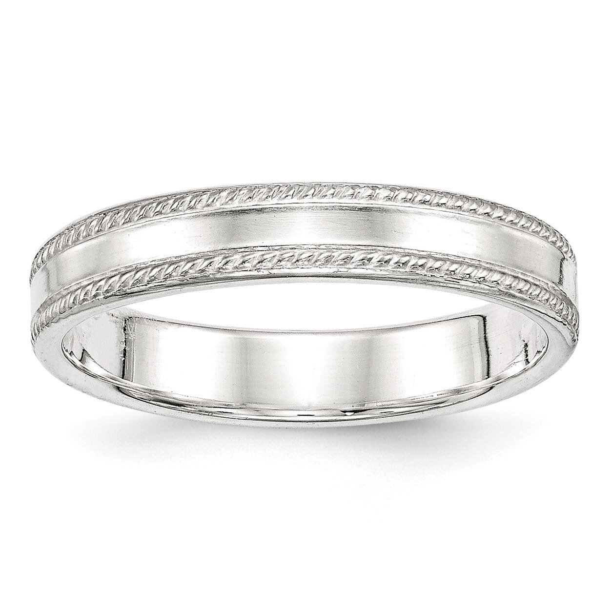 4mm Design Edge Band - Sterling Silver QDEB040 by Chisel, MPN: QDEB040, 883957920962