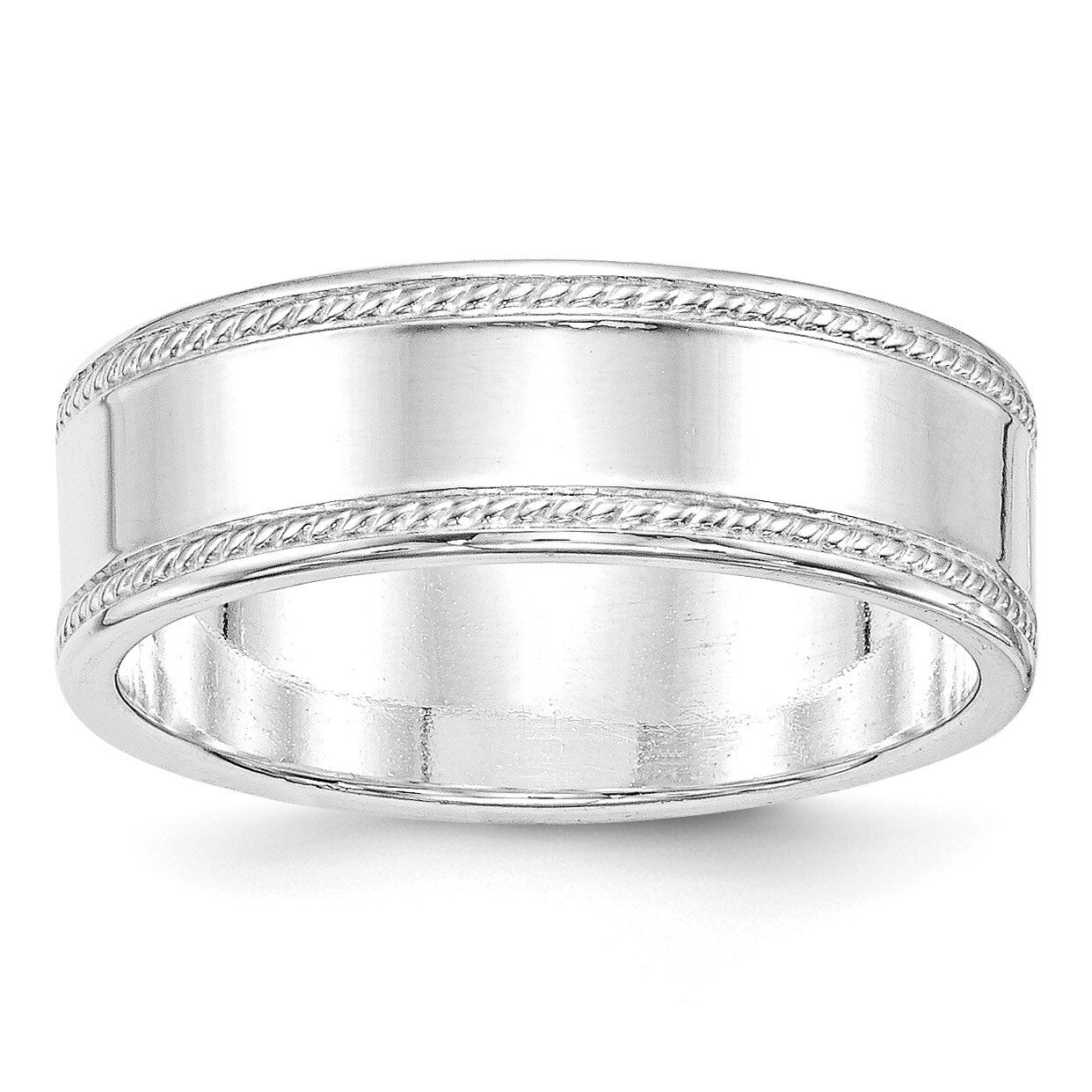 7mm Design Edge Band - Sterling Silver QDEB070 by Chisel, MPN: QDEB070, 883957921167