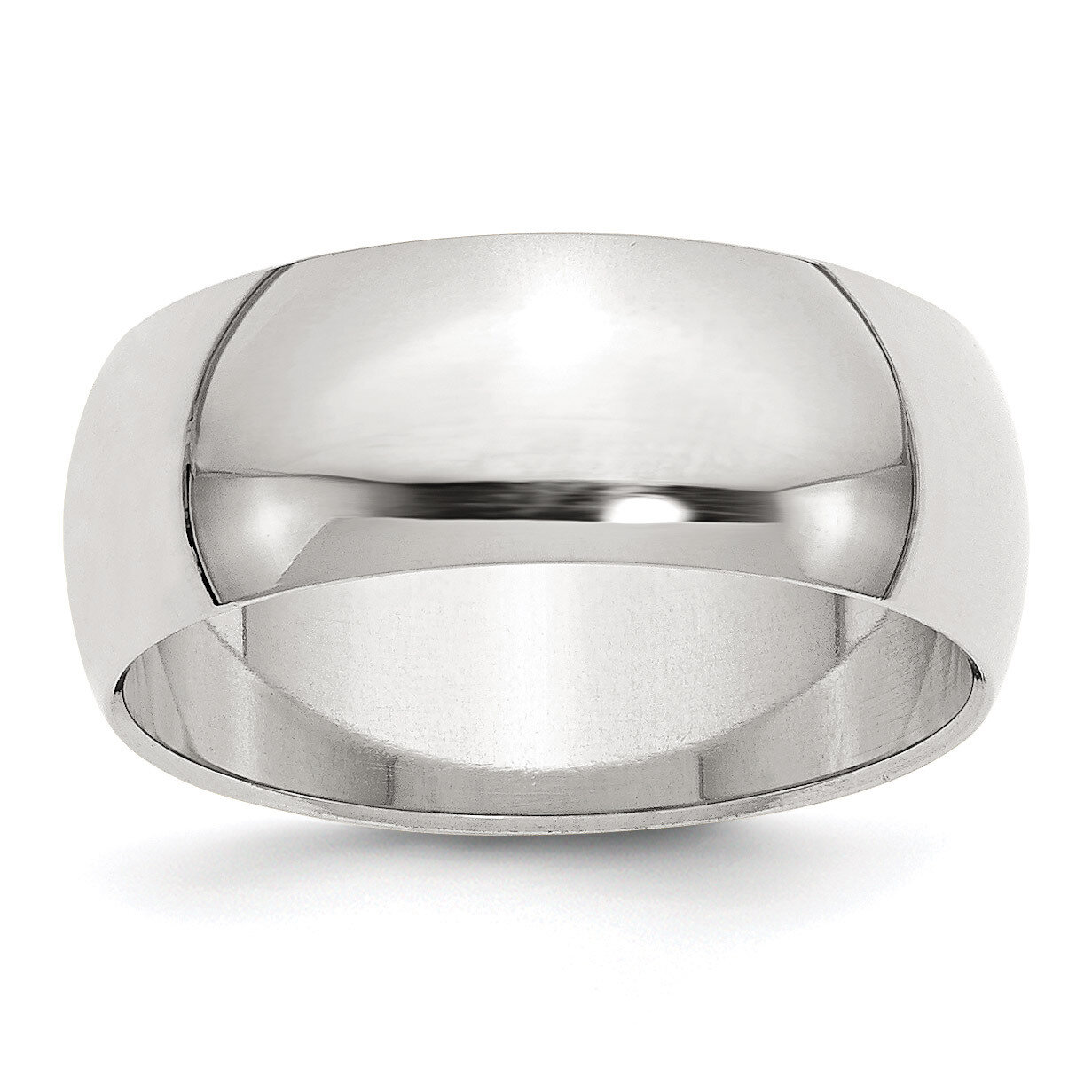8mm Half-Round Band - Sterling Silver QWH080