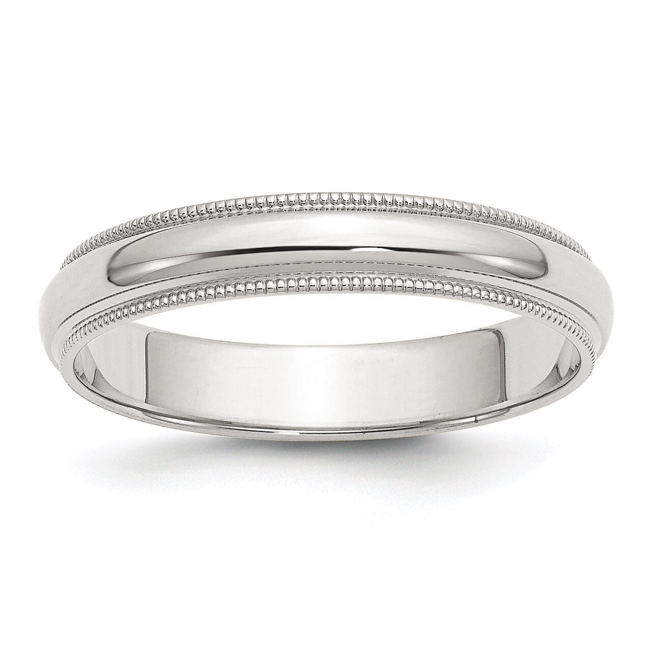 4mm Half Round Milgrain Band - Sterling Silver QWM040 by Chisel, MPN: QWM040, 883957260327