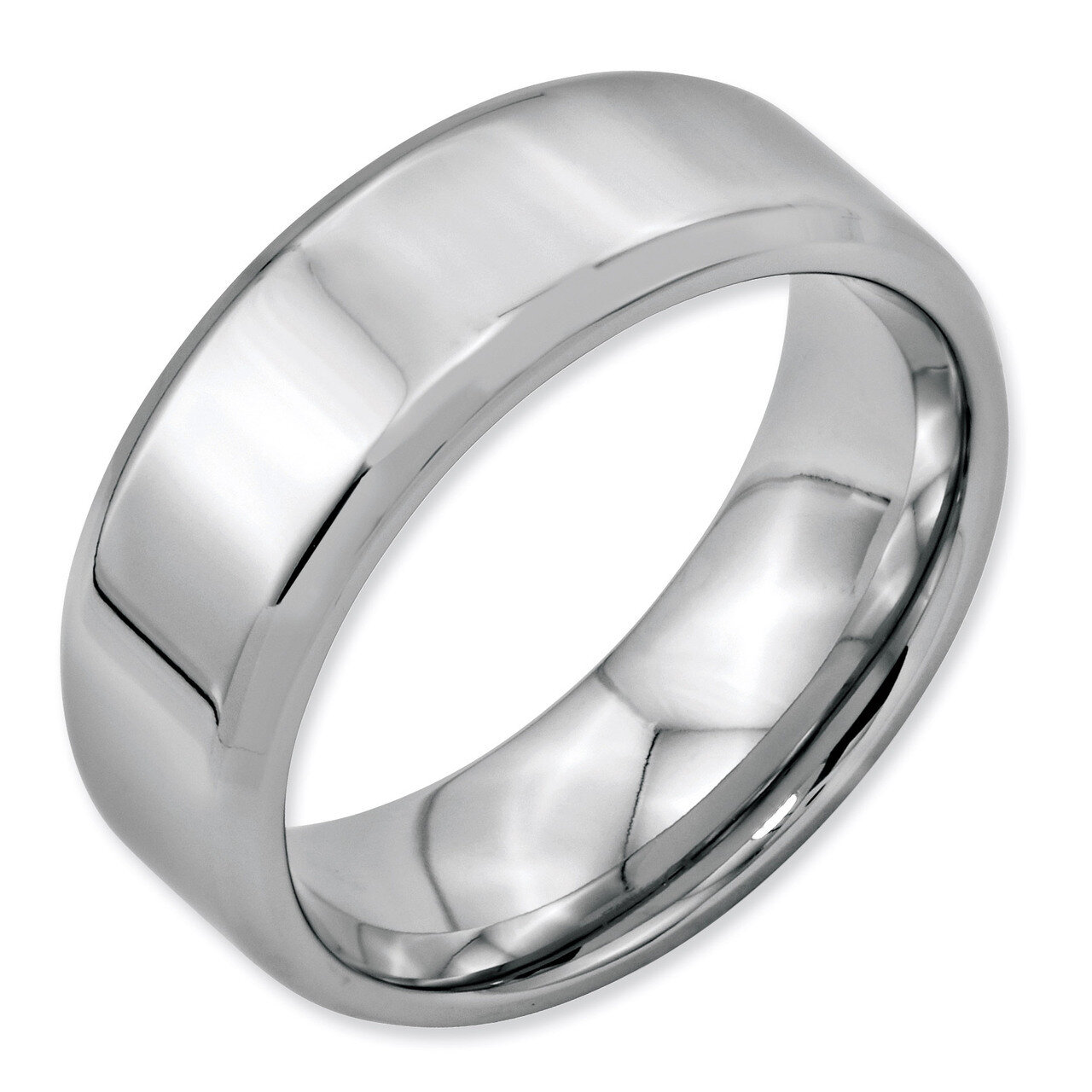 Beveled Edge 8mm Polished Band - Stainless Steel SR13 by Chisel, MPN: SR13, 883957742113