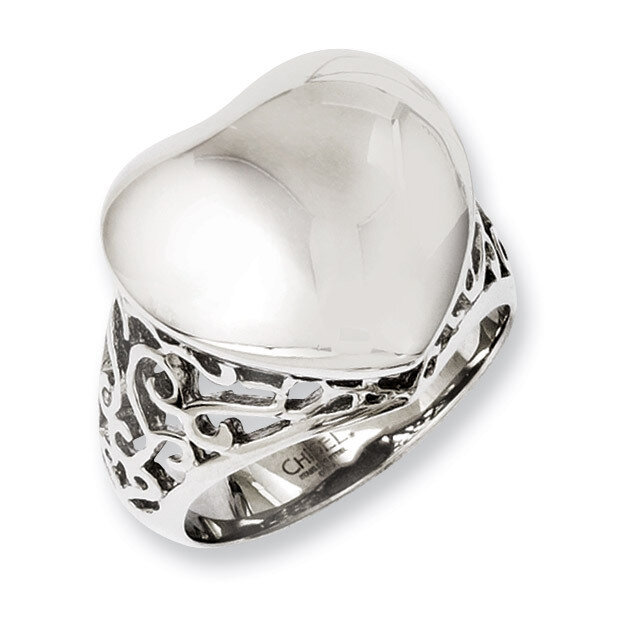 Polished Heart Ring - Stainless Steel SR229
