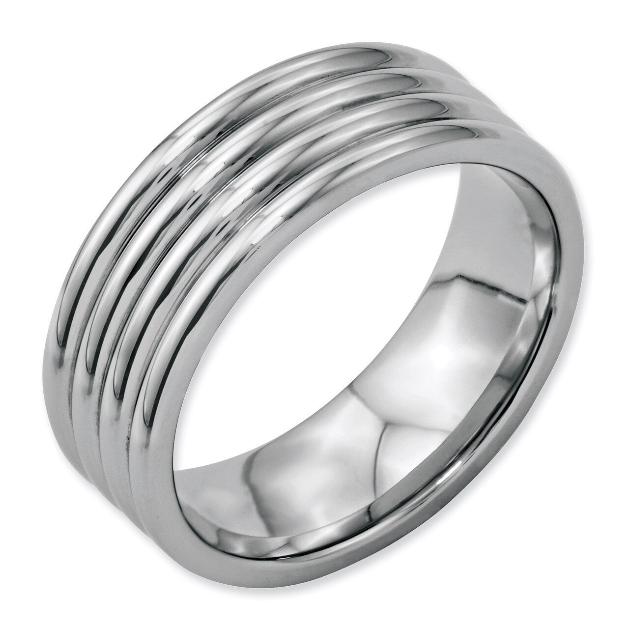 Grooved 8mm Polished Band - Stainless Steel SR26 by Chisel, MPN: SR26, 883957743080