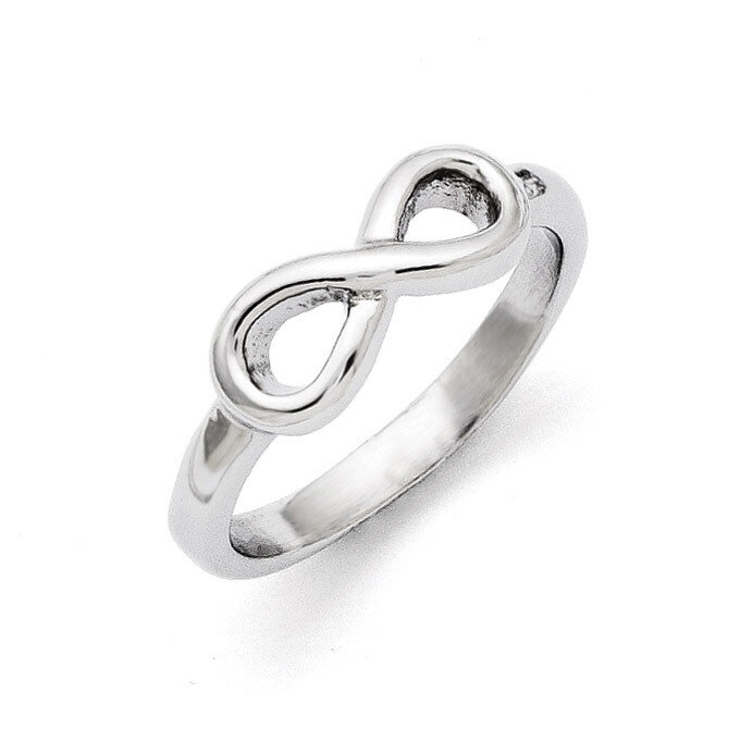 Polished Infinity Symbol Ring - Stainless Steel SR289 by Chisel, MPN: SR289, 191101643040