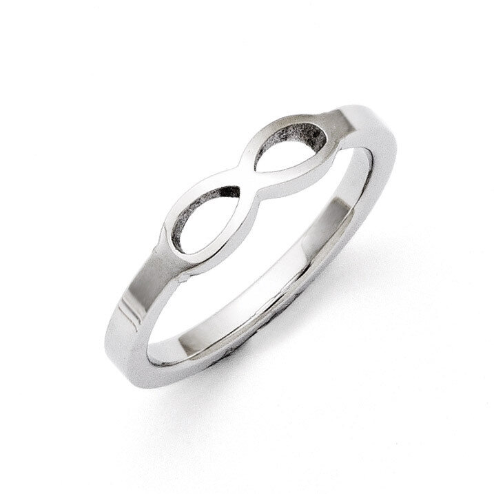 Polished Infinity Symbol Ring - Stainless Steel SR291 by Chisel, MPN: SR291, 191101643132