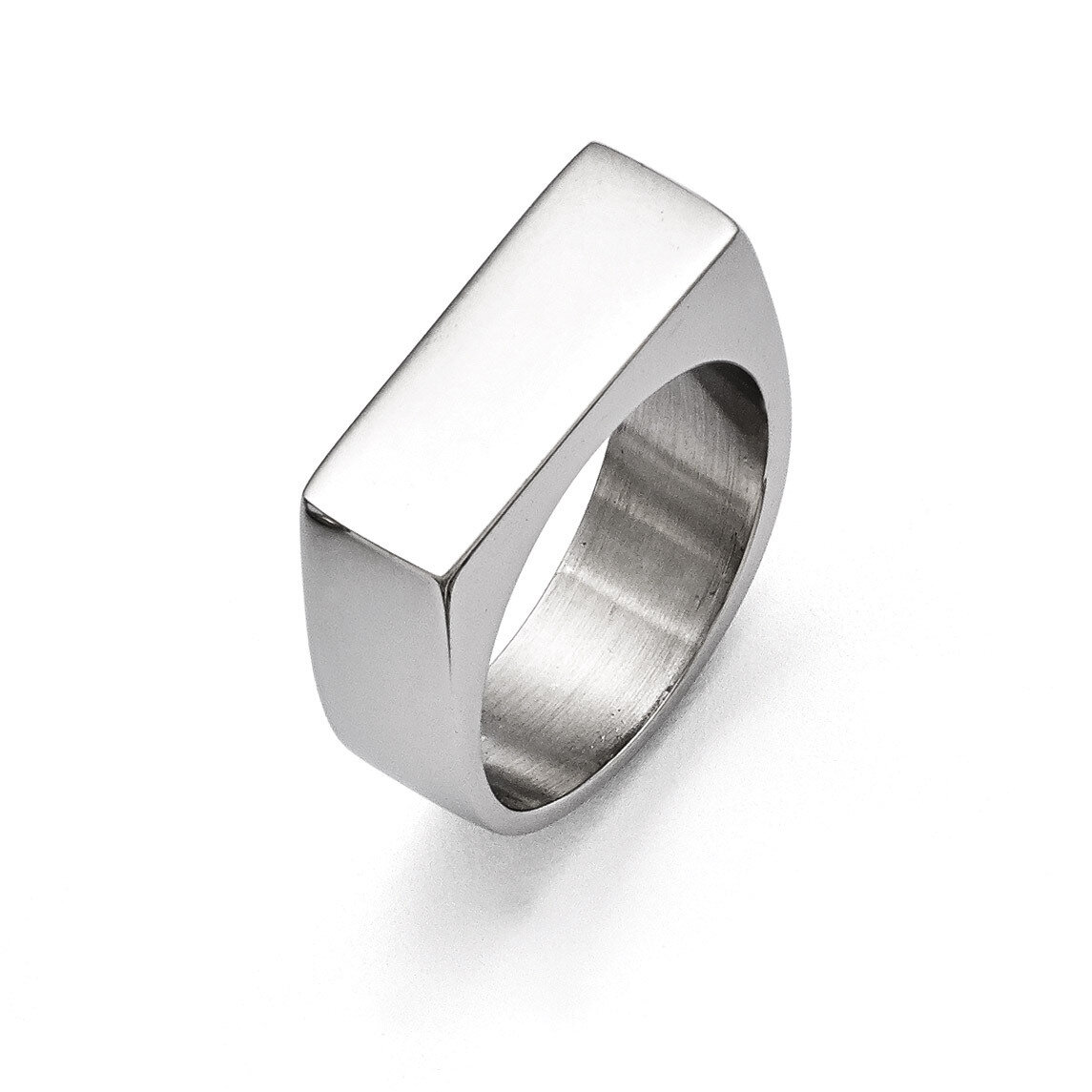 Polished Signet Ring - Stainless Steel SR342 by Chisel, MPN: SR342, 191101194115