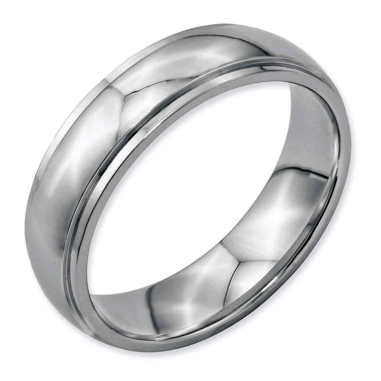 Ridged Edge 6mm Polished Band - Stainless Steel SR35 by Chisel, MPN: SR35, 883957022925