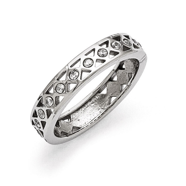 Polished Crystal 4.50mm Band - Stainless Steel SR362 by Chisel, MPN: SR362, 191101430367