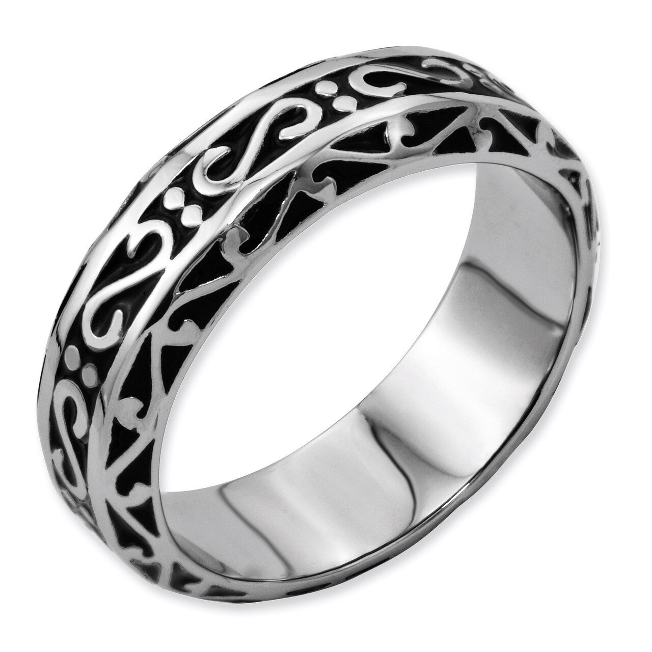 7mm Antiqued Band - Stainless Steel SR65 by Chisel, MPN: SR65, 886774033563