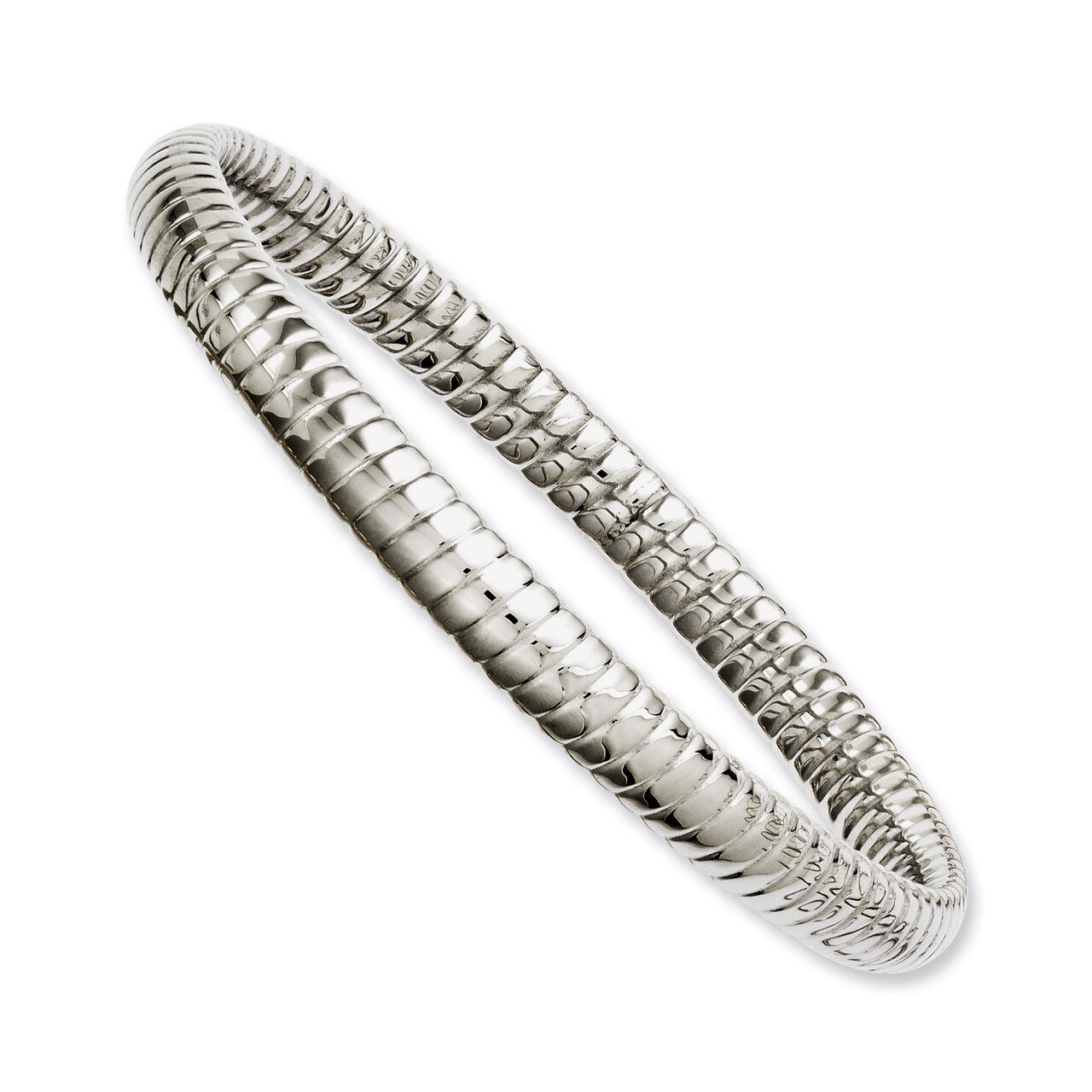 Textured Hollow Slip-on Bangle - Stainless Steel SRB1084 by Chisel, MPN: SRB1084, 886774993201