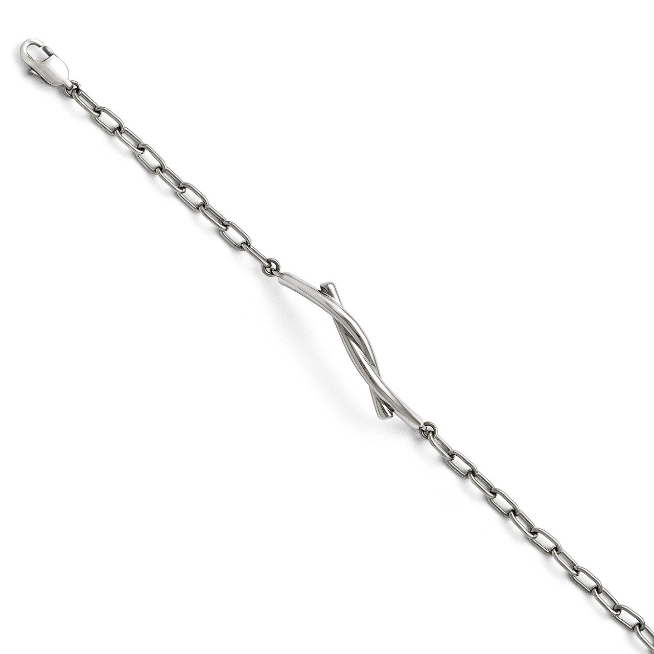 Polished and Twisted Bracelet - Stainless Steel SRB1290