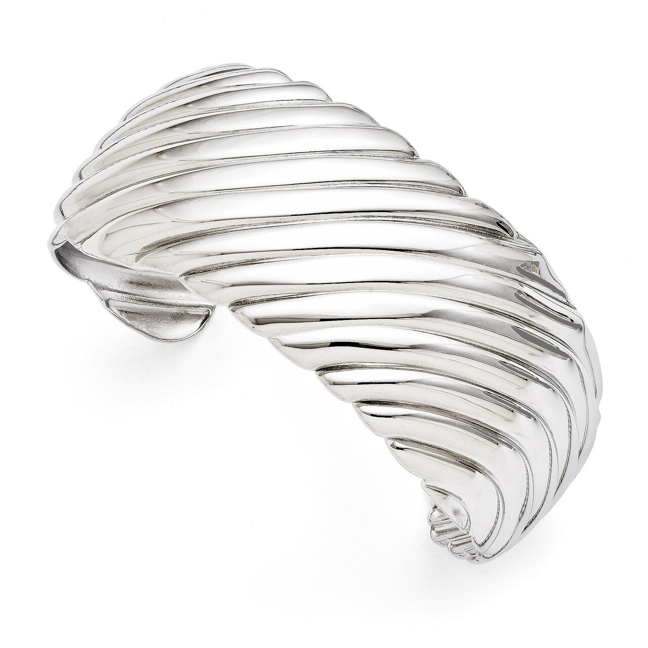 Polished Cuff Bangle - Stainless Steel SRB1296