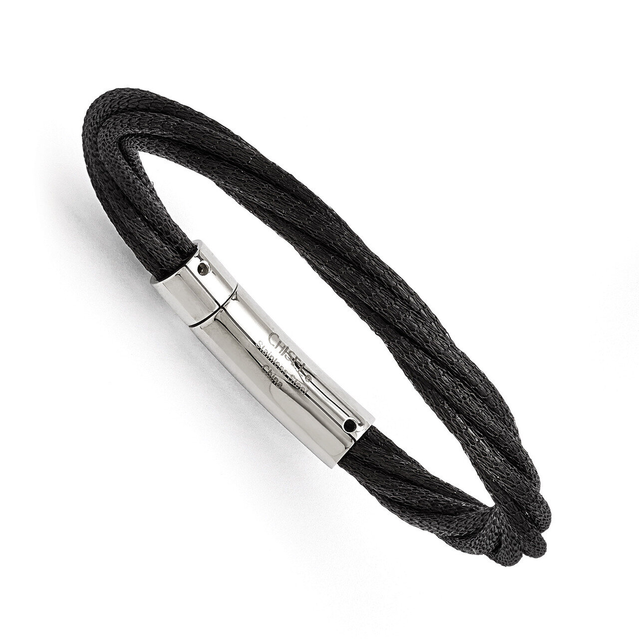 Polished Black IP-plated Mesh Bracelet - Stainless Steel SRB1365 by Chisel, MPN: SRB1365, 883957764…