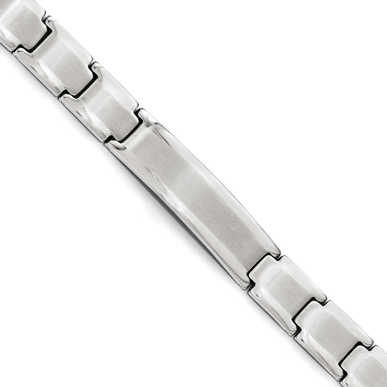 Polished and Brushed ID Bracelet - Stainless Steel SRB1619-9