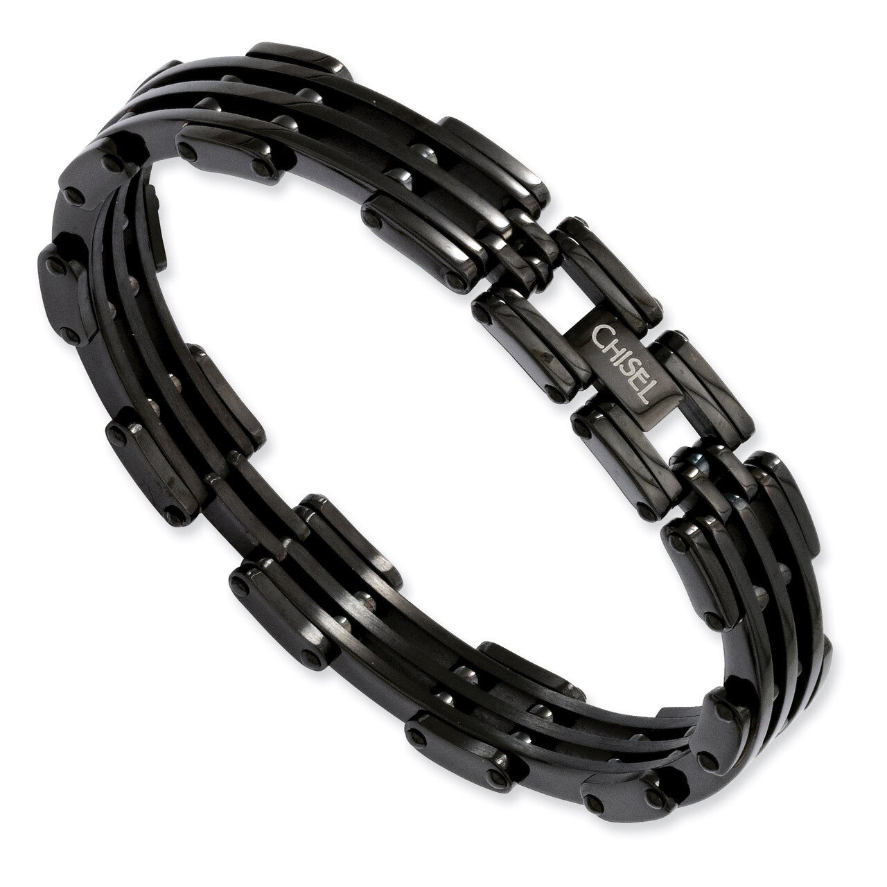 Black IP-plated Bracelet - Stainless Steel SRB216 by Chisel, MPN: SRB216, 883957745688