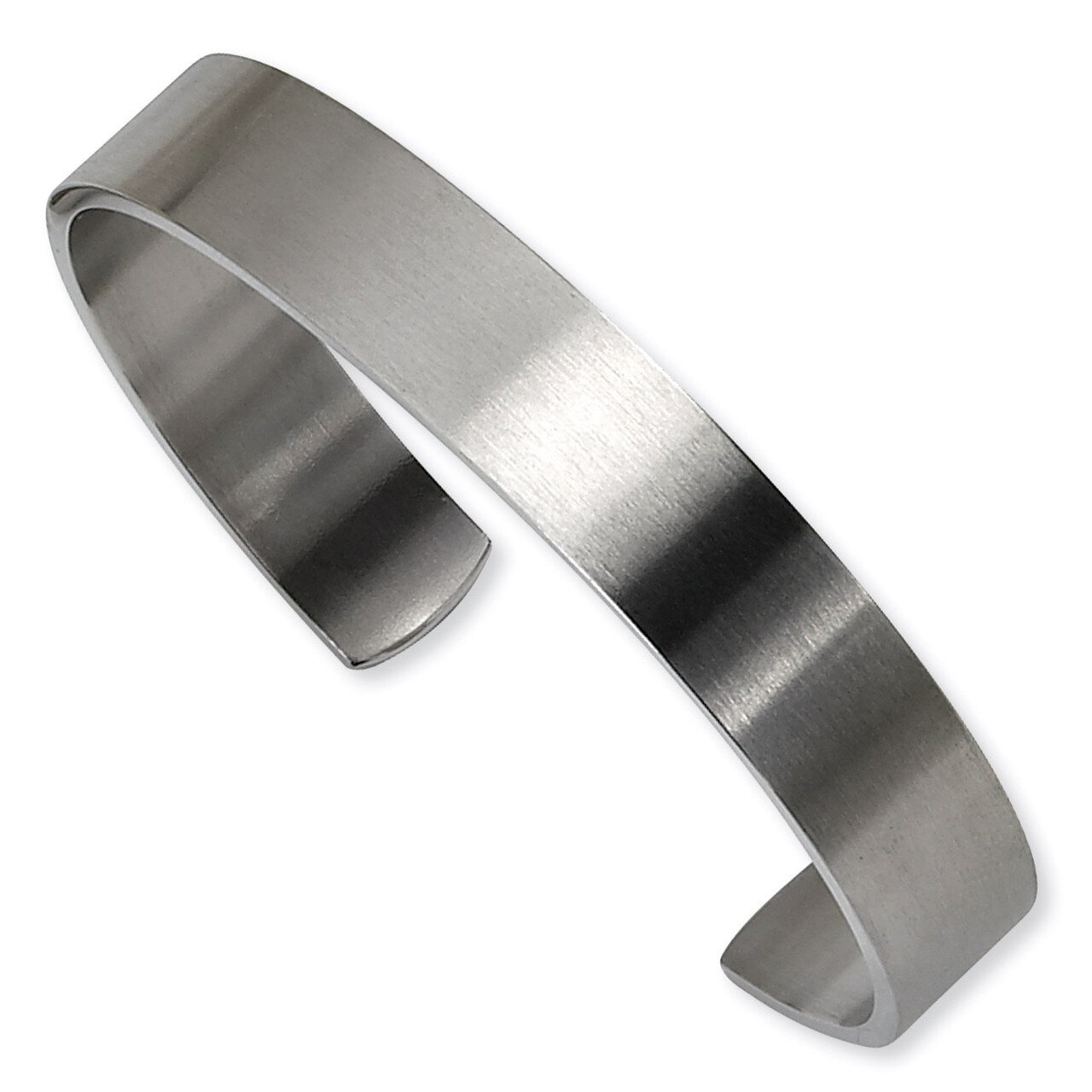 Brushed Cuff Bangle - Stainless Steel SRB261