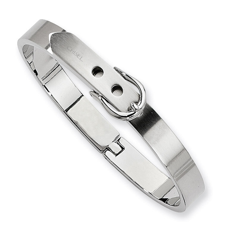 Fancy Belt Hinged Bracelet - Stainless Steel SRB303