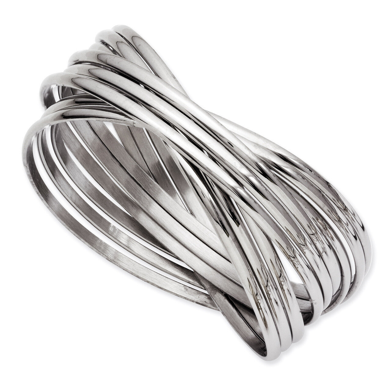 Intertwined Bangle Bracelet - Stainless Steel SRB610 by Chisel, MPN: SRB610, 883957510026