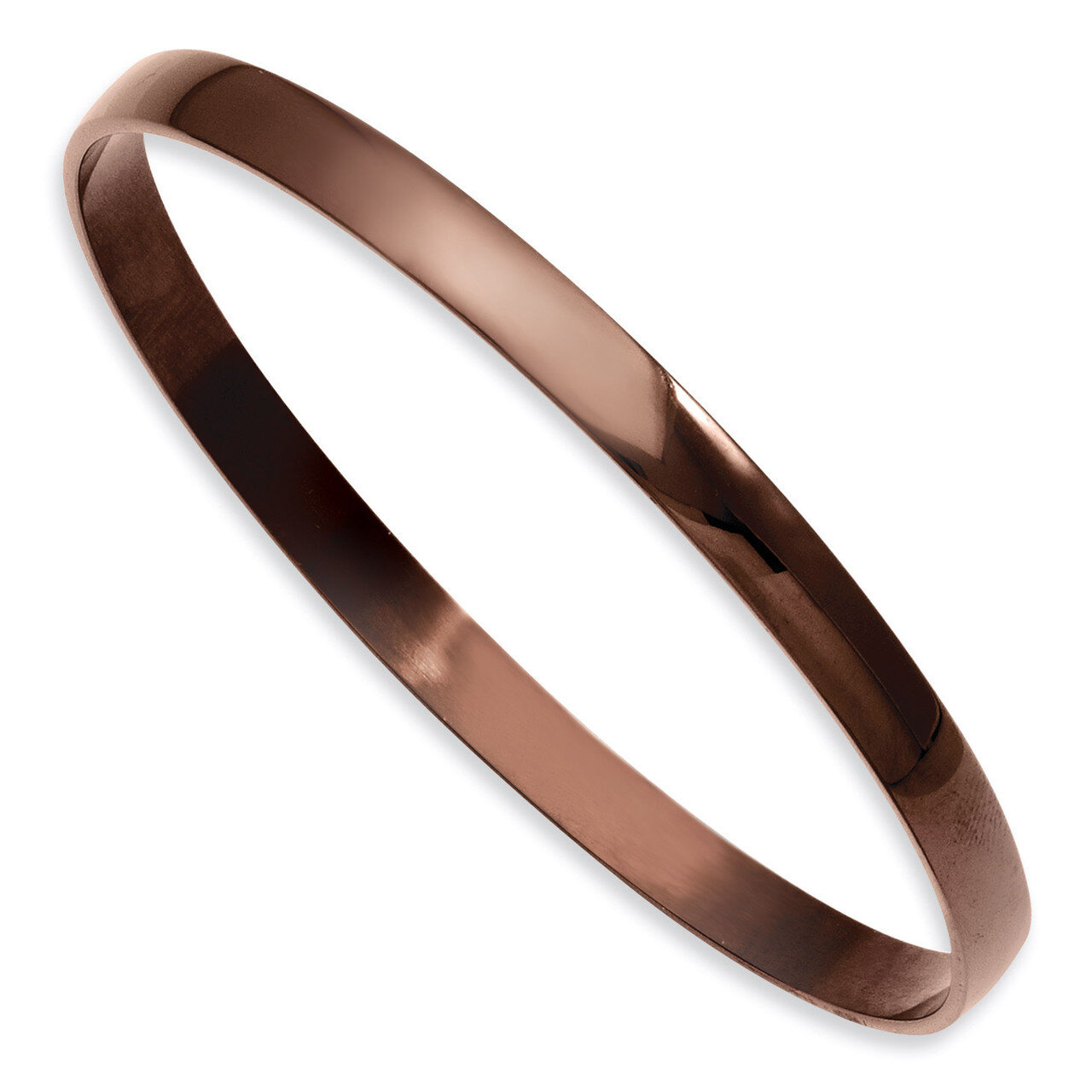 Chocolate IP Plated Bangle - Stainless Steel SRB856CP
