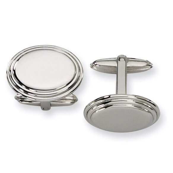 Polished Cufflinks - Stainless Steel SRC129 by Chisel, MPN: SRC129, 883957747156