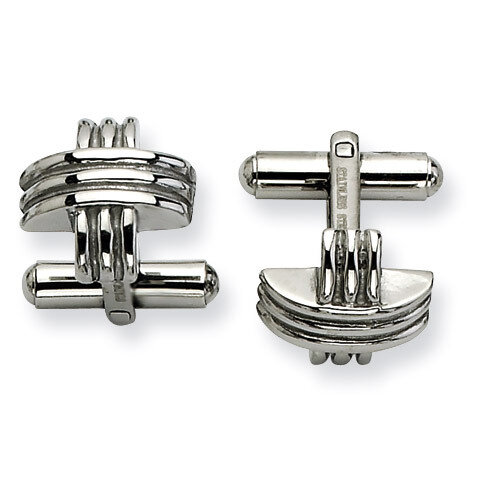 Fancy X Cufflinks - Stainless Steel SRC192 by Chisel, MPN: SRC192, 886774037080