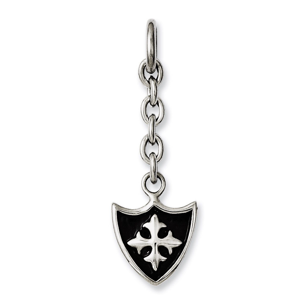 Shield Interchangeable Charm Pendant - Stainless Steel SRCH228 by Chisel, MPN: SRCH228,