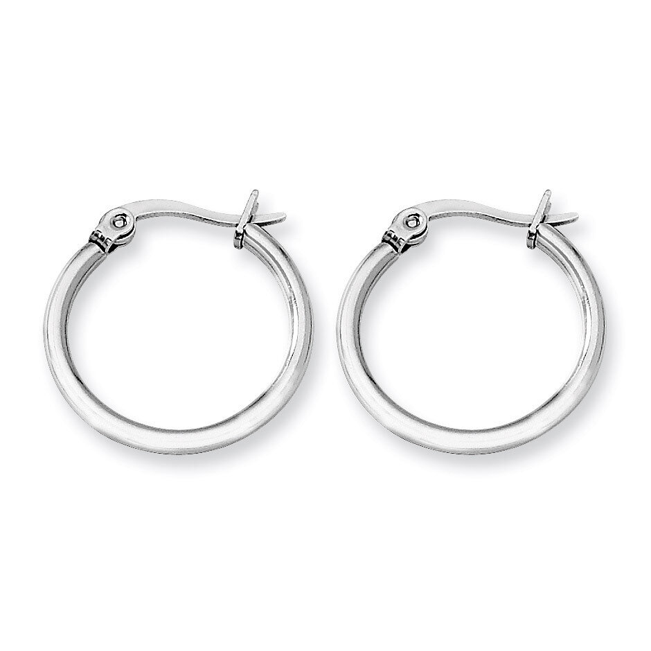 19.50mm Diameter Hoop Earrings - Stainless Steel SRE112 by Chisel, MPN: SRE112, 883957718330