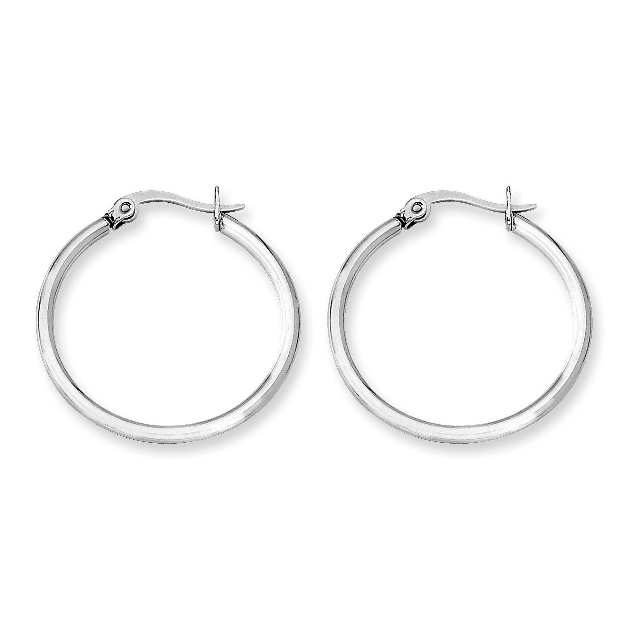 27mm Diameter Hoop Earrings - Stainless Steel SRE114 by Chisel, MPN: SRE114, 883957747422