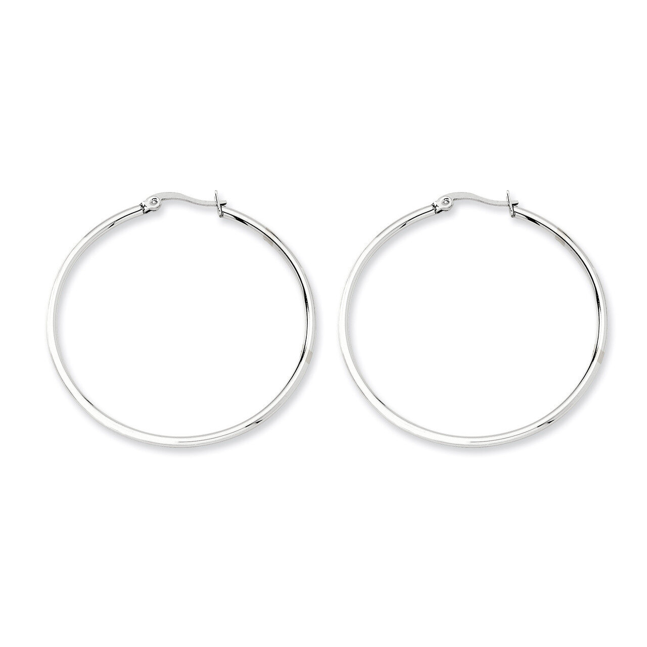 44.50mm Diameter Hoop Earrings - Stainless Steel SRE117