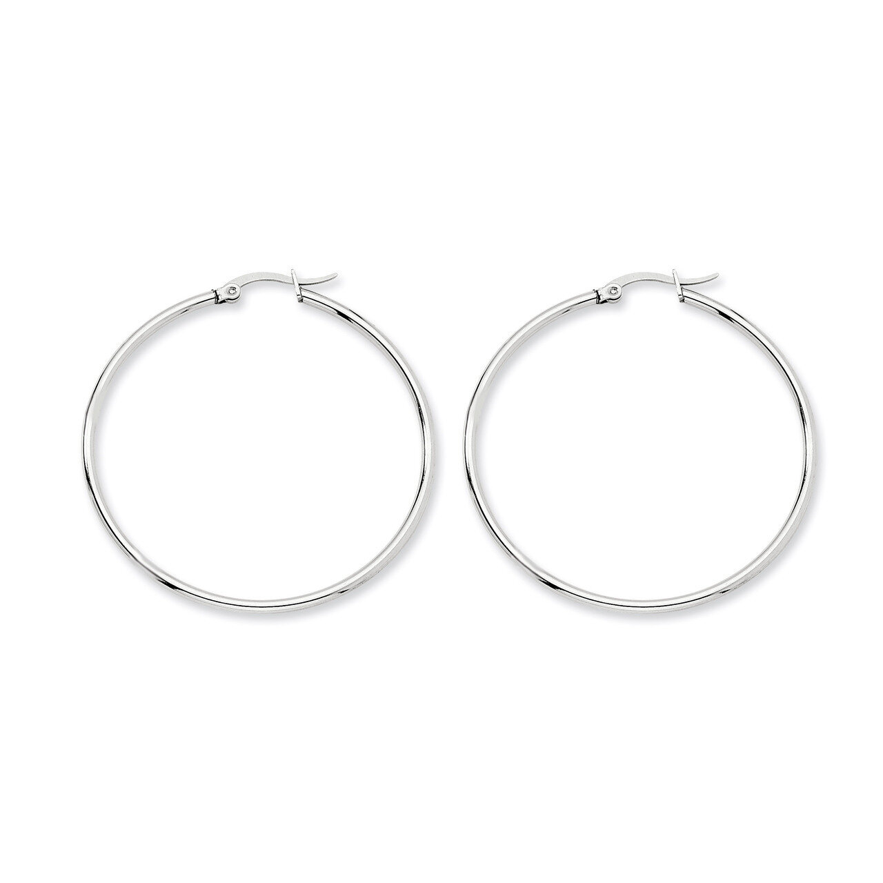 48mm Diameter Hoop Earrings - Stainless Steel SRE118 by Chisel, MPN: SRE118, 883957747446