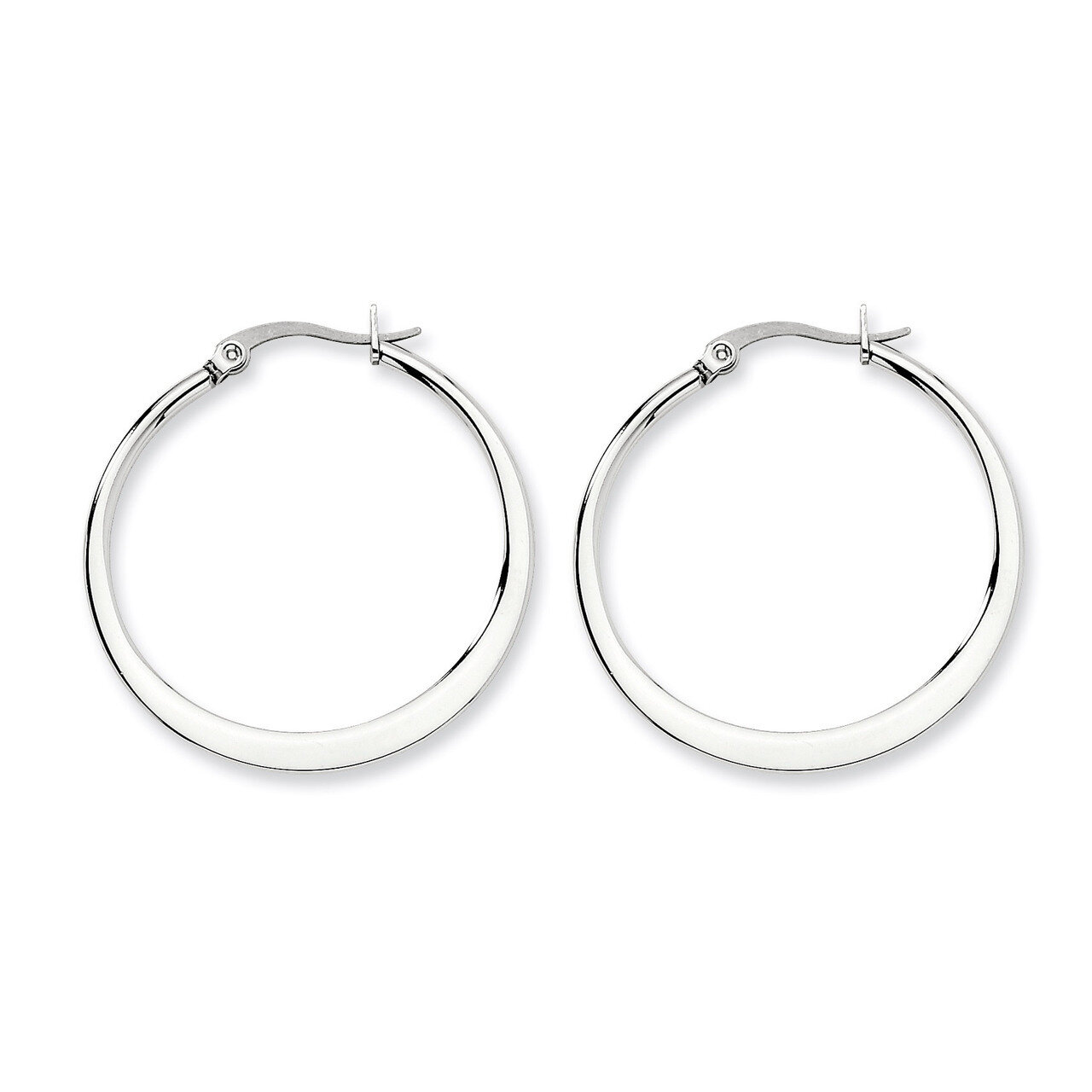 34mm Diameter Hoop Earrings - Stainless Steel SRE120 by Chisel, MPN: SRE120, 883957718361