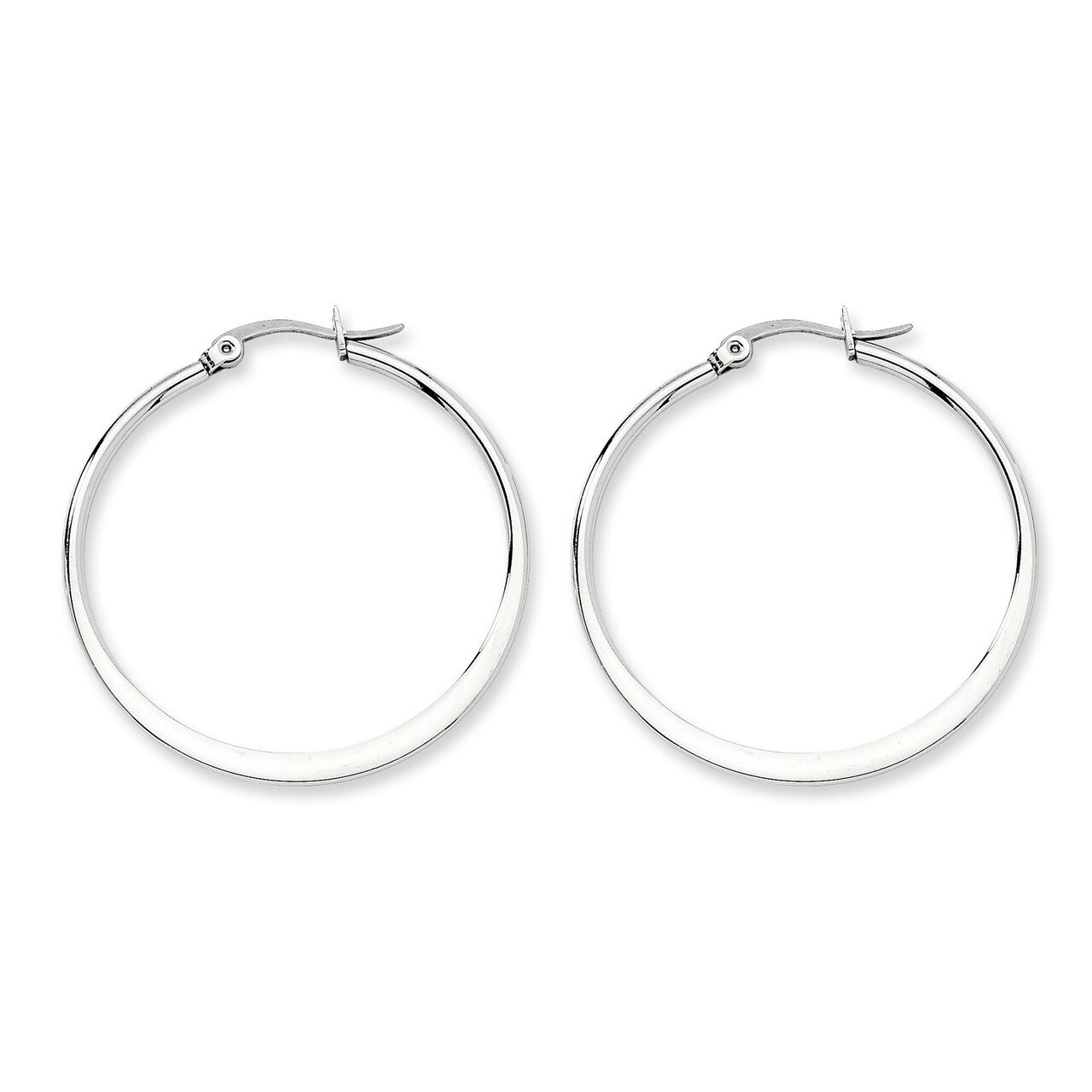 40mm Diameter Hoop Earrings - Stainless Steel SRE121 by Chisel, MPN: SRE121, 883957747460