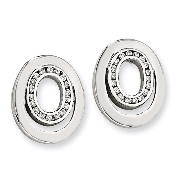 Synthetic Diamond Earrings - Stainless Steel SRE147 by Chisel, MPN: SRE147, 883957718552