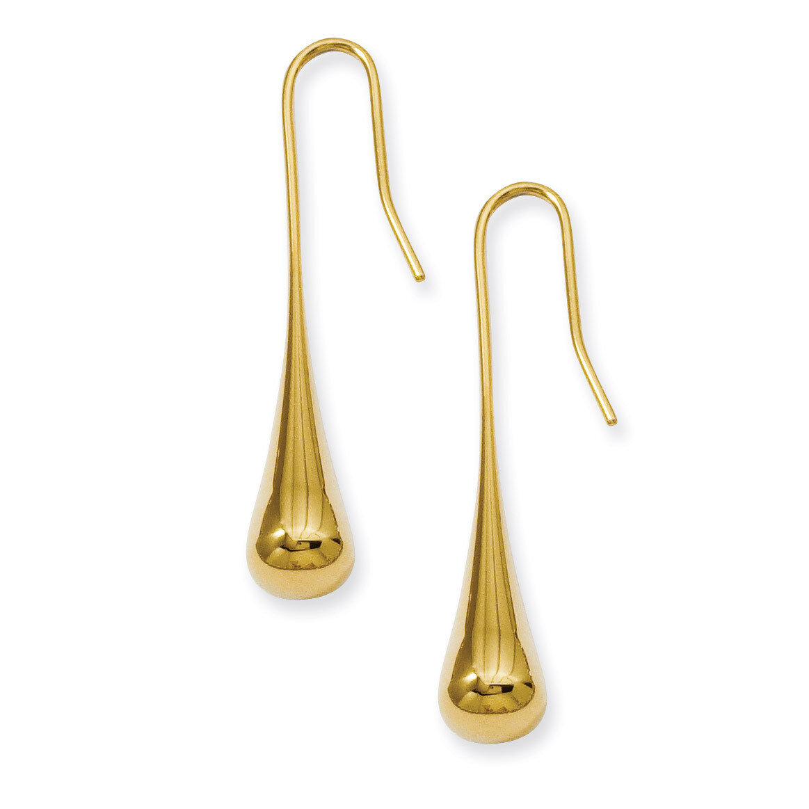 Yellow IP-plated Dangle Earrings - Stainless Steel SRE535GP
