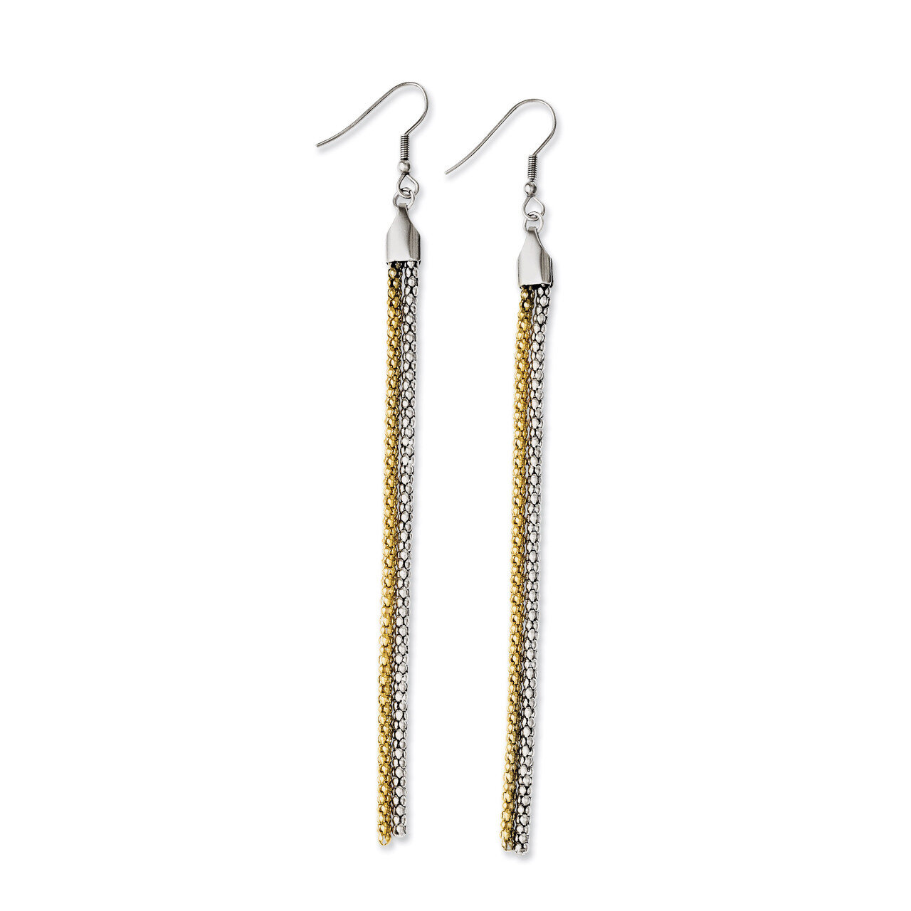 Yellow IP-plated & Polished Dangle Earrings - Stainless Steel SRE591