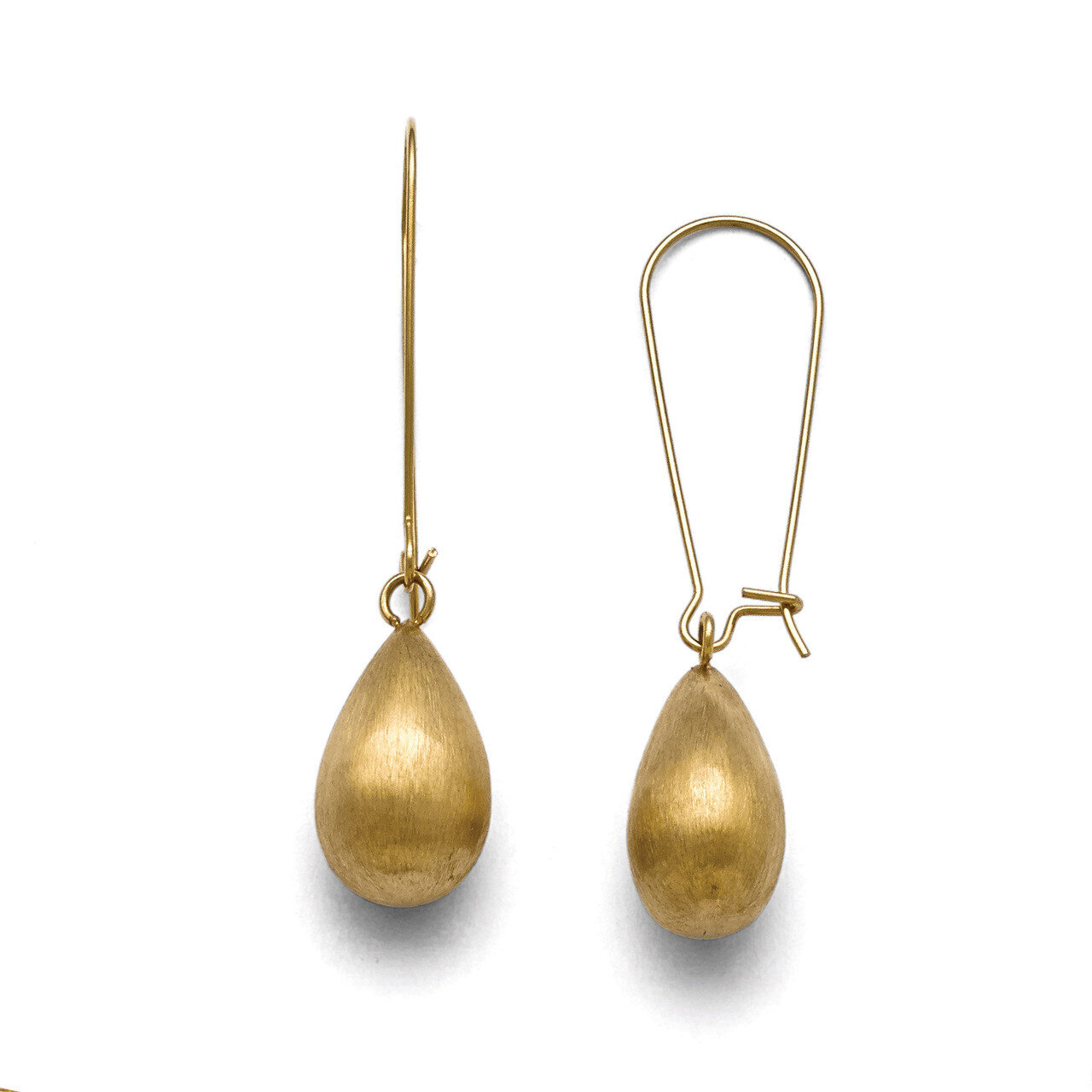 Polished Brushed Yellow IP-plated Earrings - Stainless Steel SRE838 by Chisel, MPN: SRE838, 1911010…