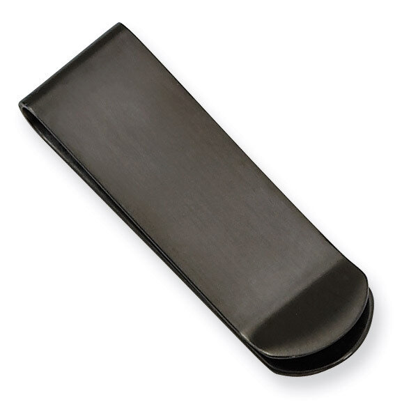 Brushed Black IP-plated Money Clip - Stainless Steel SRM114