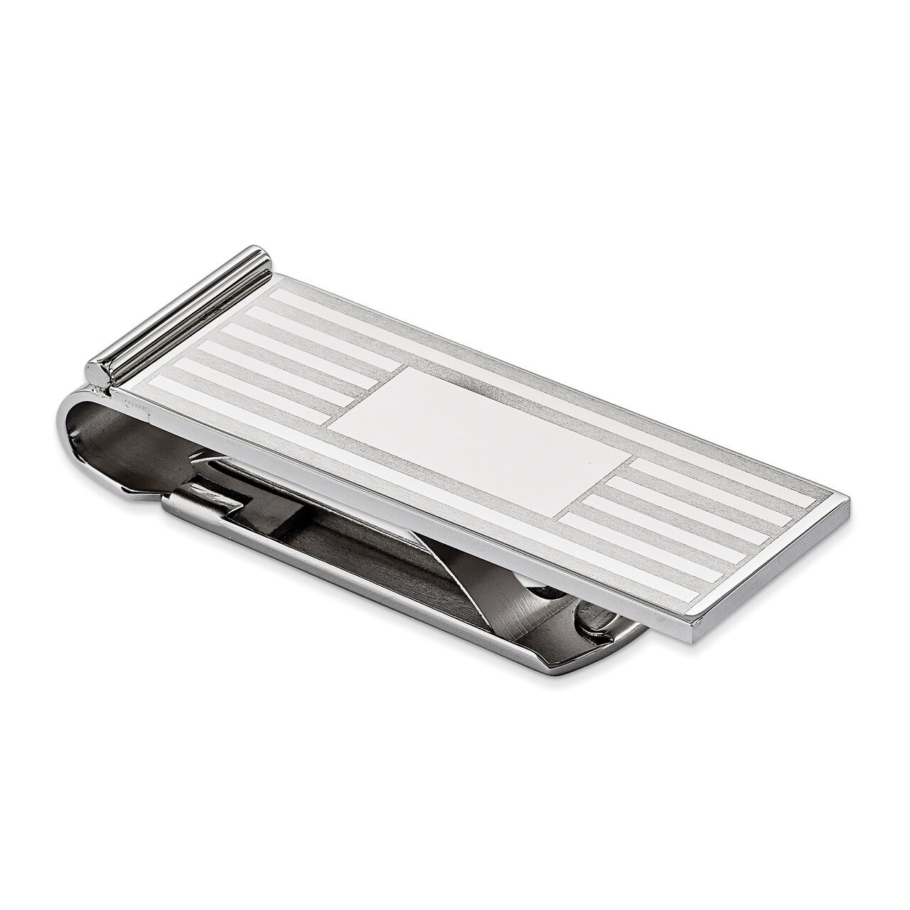 Brushed and Polished Money Clip - Stainless Steel SRM128