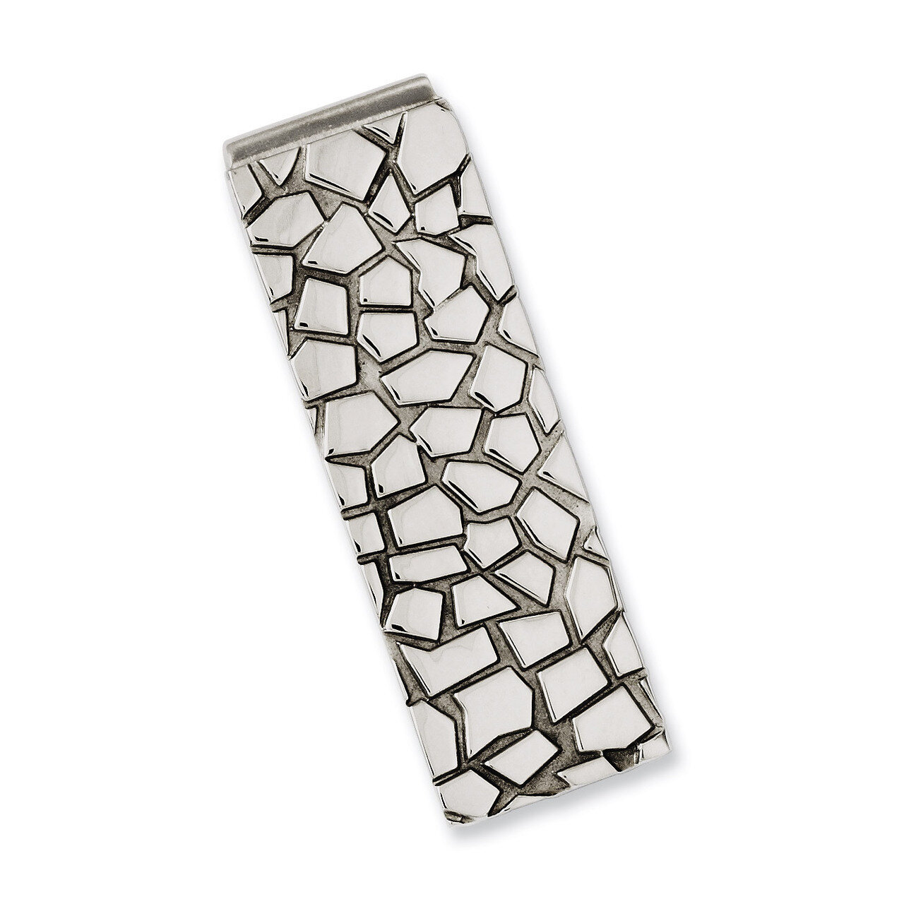 Textured & Polished Money Clip - Stainless Steel SRM151